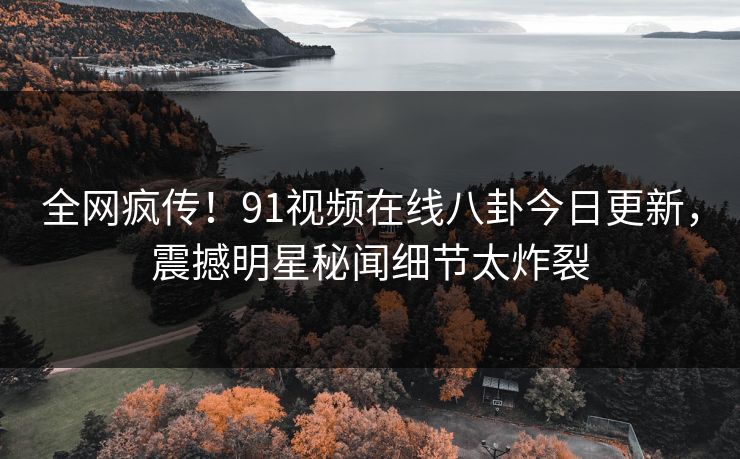全网疯传！91视频在线八卦今日更新，震撼明星秘闻细节太炸裂  第1张