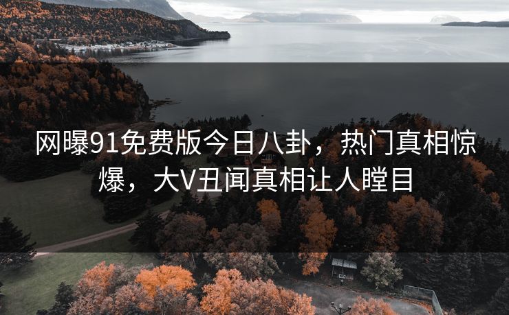 网曝91免费版今日八卦，热门真相惊爆，大V丑闻真相让人瞠目