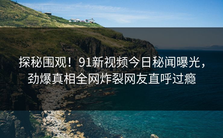 探秘围观！91新视频今日秘闻曝光，劲爆真相全网炸裂网友直呼过瘾  第1张