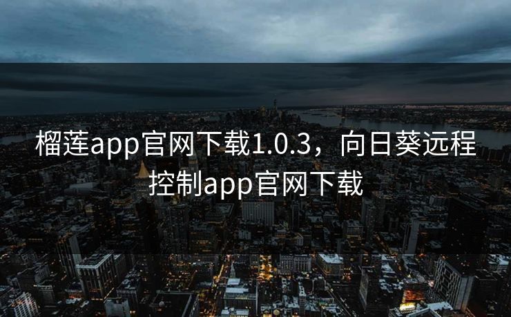 榴莲app官网下载1.0.3，向日葵远程控制app官网下载