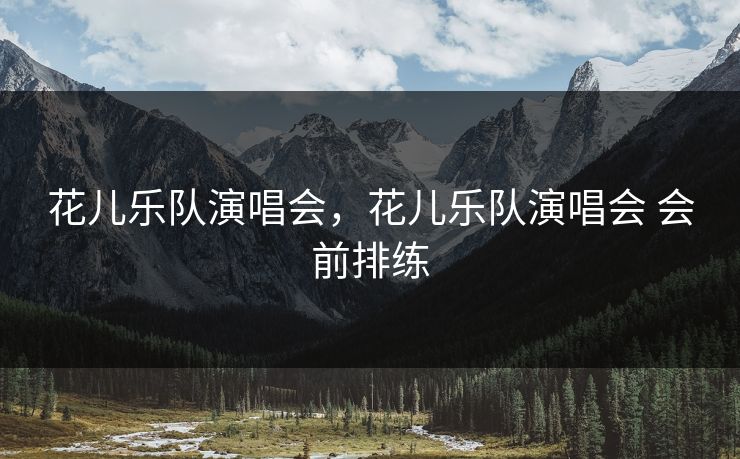 花儿乐队演唱会，花儿乐队演唱会 会前排练